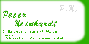 peter meinhardt business card